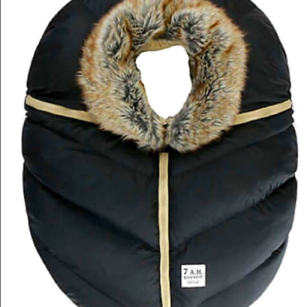 7 A.M. Enfant Faux Fur Cocoon Car Seat Cover with Micro fleece Lining